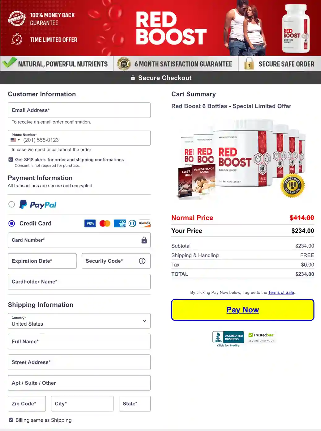 Red Boost Secure Payment Checkout